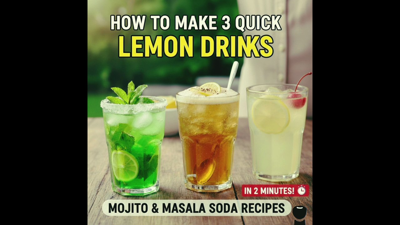 How to Make 3 Quick Lemon Drinks in 2 Minutes:...
