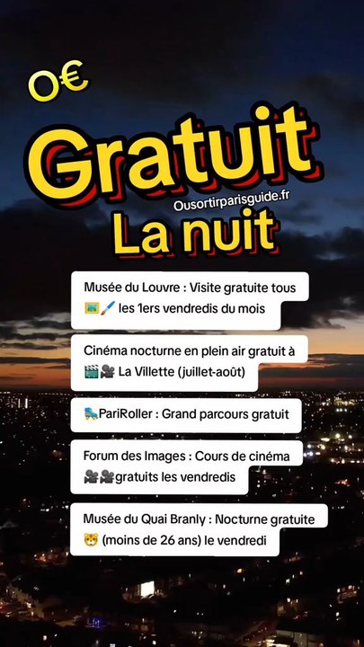 Où sortir à Paris gratuitement ?