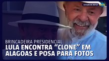 Lula encontra "clone" em Alagoas e posa para fotos