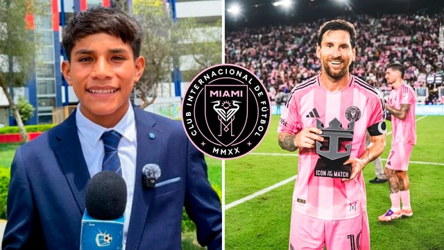 Lionel Messi cumple el sueño de Pol Deportes al firmarle una camiseta y regala un momento inolvidable para Perú