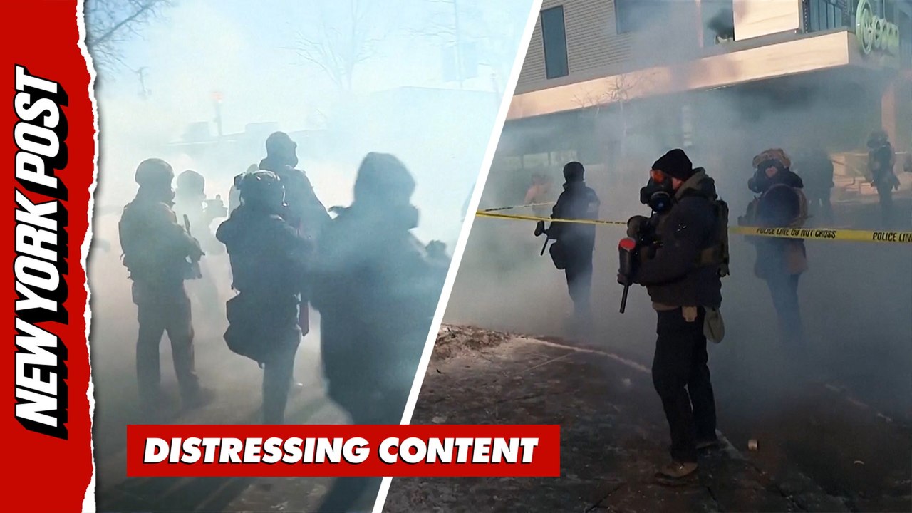 Federal officers launch tear gas at Minneapolis protestors after man shot dead by agent