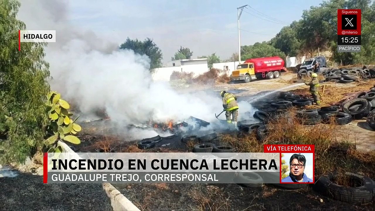 Incendio en la Cuenca Lechera de Tizayuca, Hida...