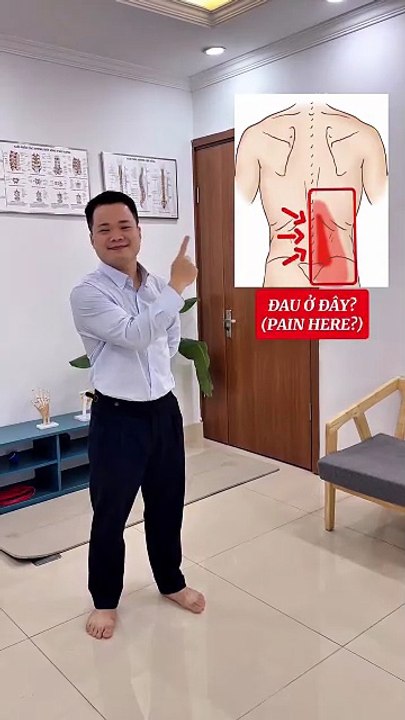 Lower back pain? Try the stretching exercise below! #vungocson #drson #lowerbackpain