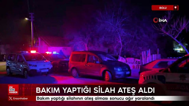Bolu'da bakım yaptığı silahının ateş alması sonucu ağır yaralandı