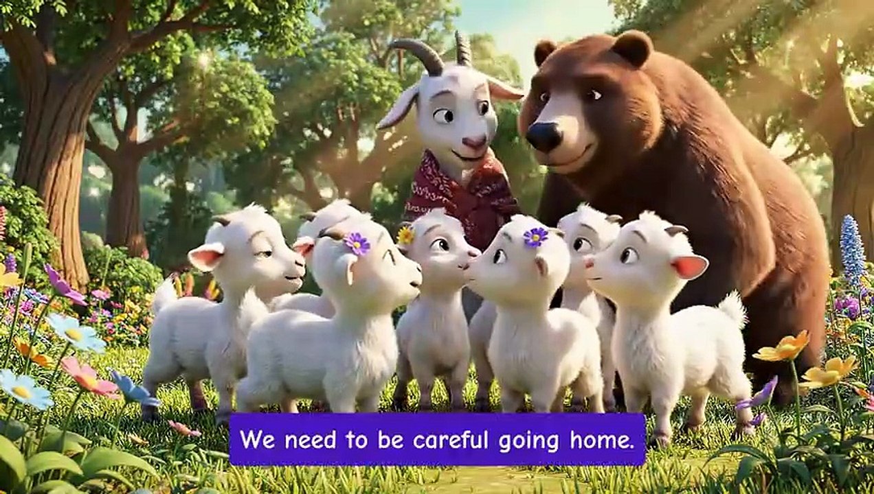 7 Little Goats in Danger! 🐐🐺 Will Mother Goat Save Them? | A2 English Story