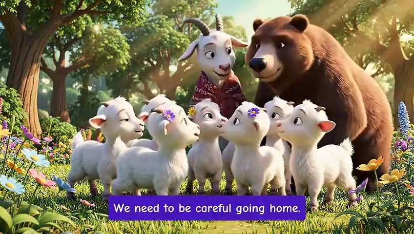 7 Little Goats in Danger! 🐐🐺 Will Mother Goat Save Them? | A2 English Story
