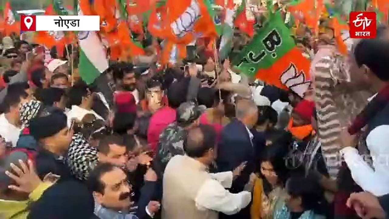 नोएडा: BJP अध्यक्ष नितिन नवीन का ढोल-नगाड़ों से हुआ 'ग्रैंड वेलकम', मथुरा रवाना