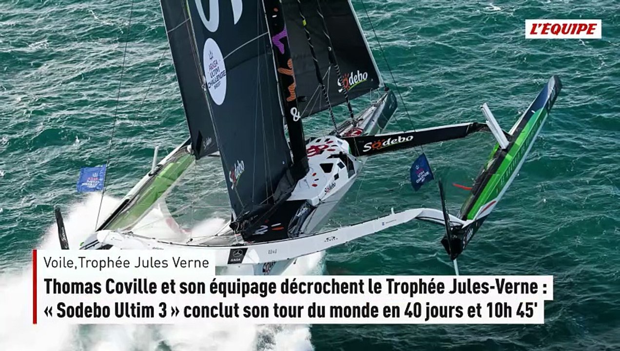 Thomas Coville et son équipage décrochent le Trophée Jules-Verne - Voile - Jules Verne