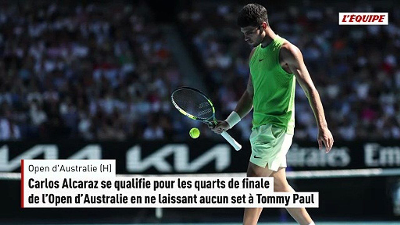 Carlos Alcaraz se qualifie pour les quarts de finale de l'Open d'Australie en ne laissant aucun set à Tommy Paul - Tennis - Open d'Australie