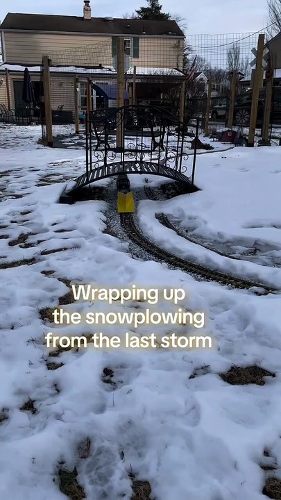 Working to clear more tracks just in time for the next snow storm ❄️