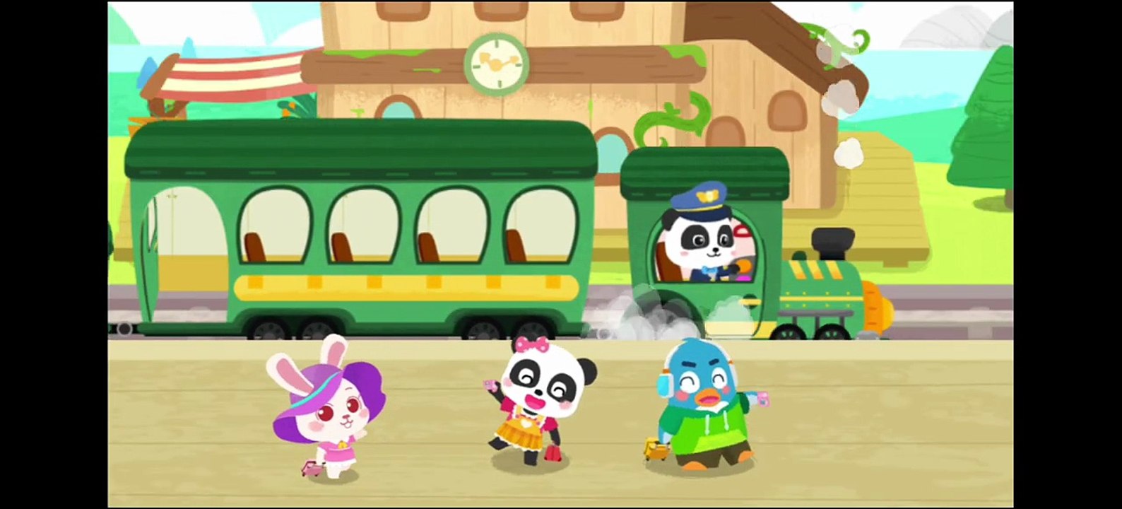 Captain Kiki In Train _ Baby Panda Train Captain _ Green Train #gameplay