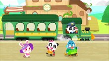 Captain Kiki In Train _ Baby Panda Train Captain _ Green Train #gameplay