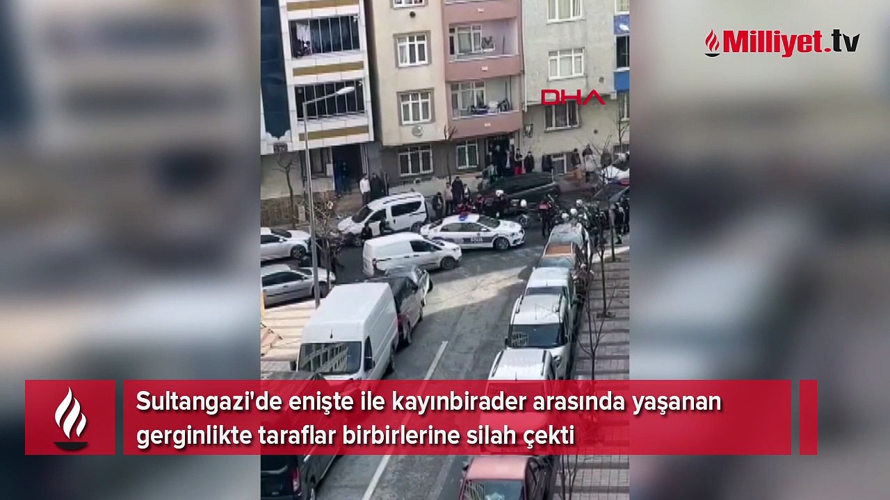 Enişte ile kayınbirader birbirlerine silah çekti: Erkeksen dışarı çık