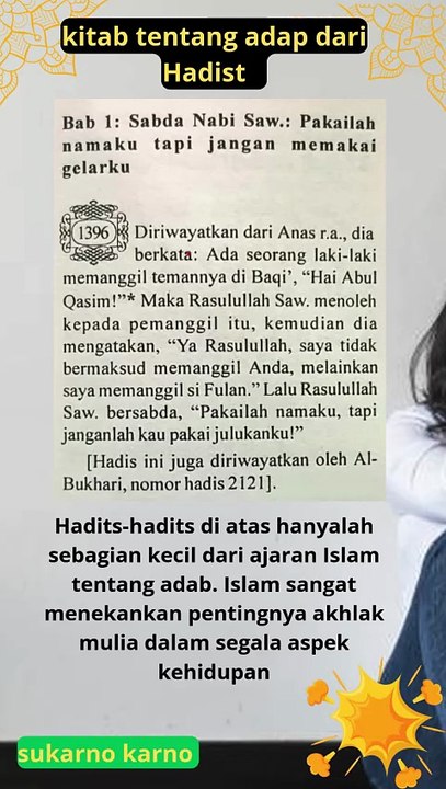 hadits Nabi Muhammad SAW tentang adab #dosa