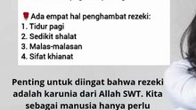 hal yang dapat menghambat dan melancarkan rezeki kita, baik secara lahir maupun batin #motivasi