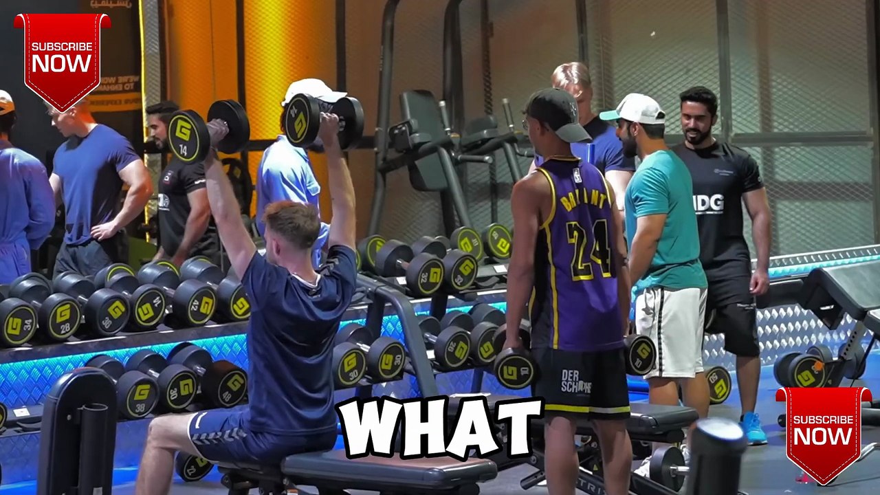 ELITE Powerlifter PART #2 ANATOLY Use 32kg Mop - Pretended to be a CLEANER in a GYM #34