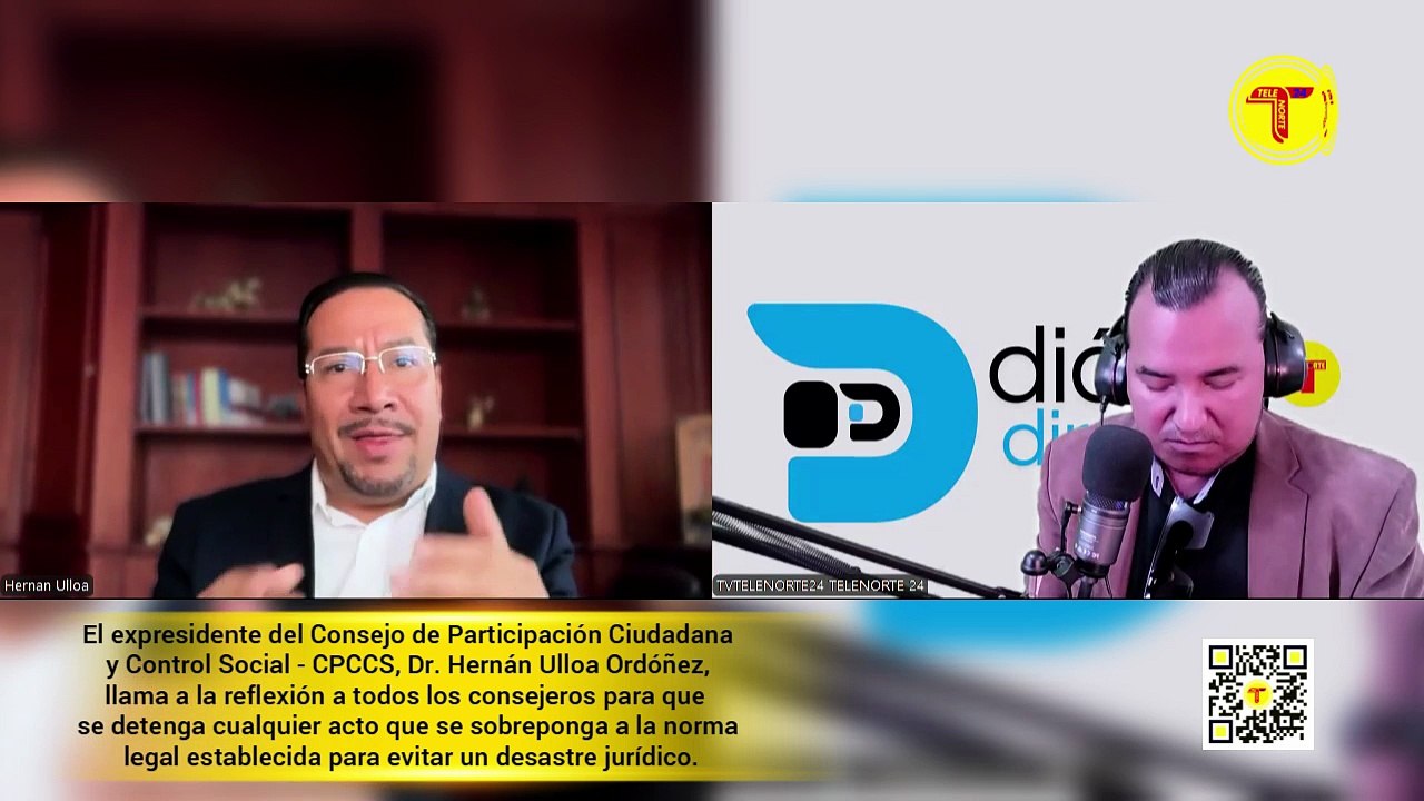 HERNÁN ULLOA SUGIERE A LOS INTEGRANTES DEL CPCCS QUE PARALICEN CUALQUIER ACTO QUE VAYA CONTRA LA LEY