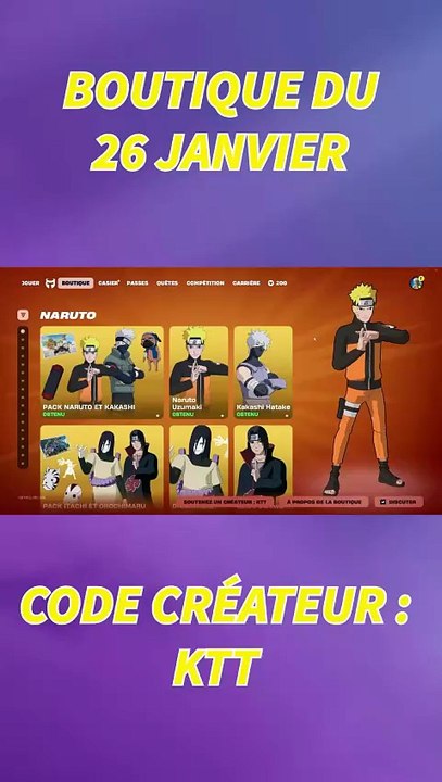 Boutique du 26 Janvier 2026 ! Retour des collab Pirates Des Caraibes et Naruto !