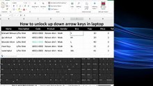 How to unlock up down arrow keys in laptop