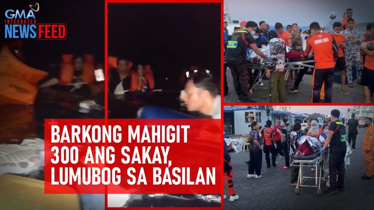 Barkong mahigit 300 ang sakay, lumubog sa Basilan | GMA Integrated Newsfeed