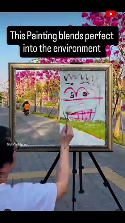 This Painting Disappears Into Reality | Camouflage Art That Turns Skill Into Income🔖 #illusionart#streetart#paintingillusion#artskills#creativebusiness#artmonetization#uniqueart#visualillusion#artistlife#publicart#handpainted#skillbasedbusiness#creativei