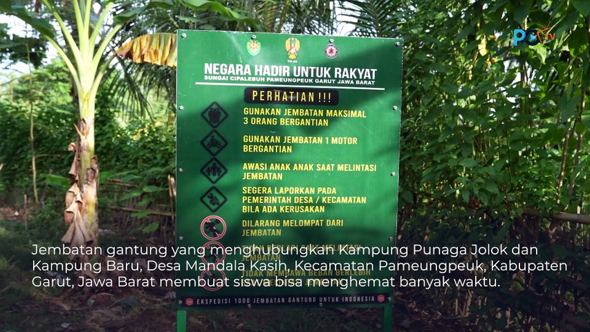 Jembatan Gantung Persempit Waktu Tempuh, Siswa Dulu Memutar 1 Jam, Sekarang Hanya 5 Menit