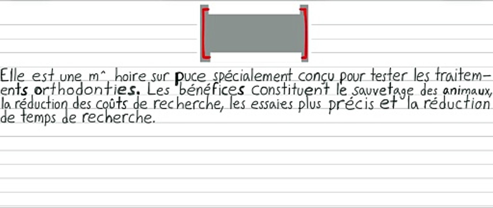 Organe sur puce pour tester les traitements orthodonties