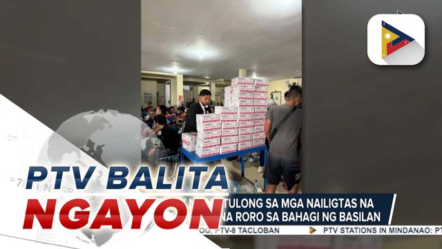 DSWD, nagbigay na ng tulong sa mga nailigtas na pasahero ng lumubog na RoRo sa bahagi ng Basilan
