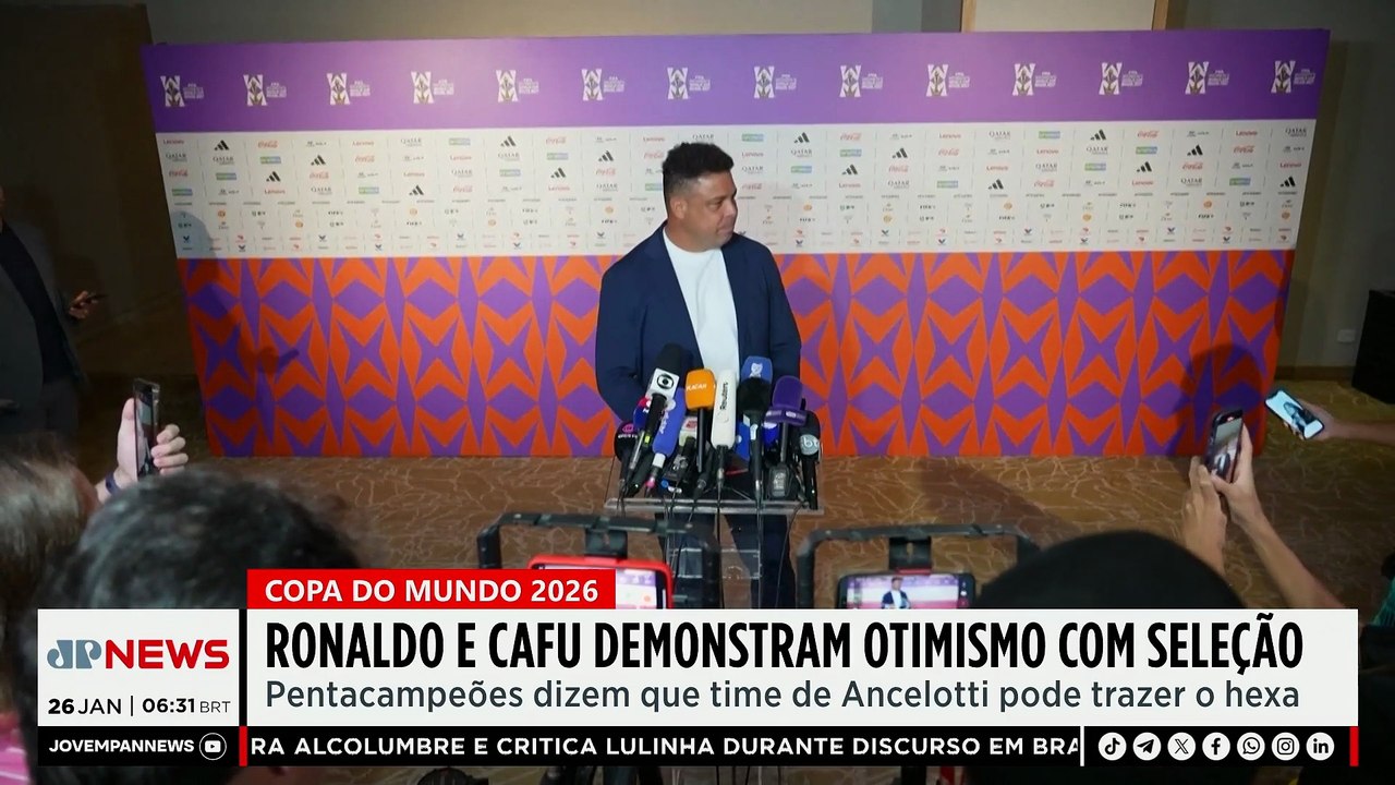 Ronaldo e Cafu demonstram otimismo com seleção brasileira