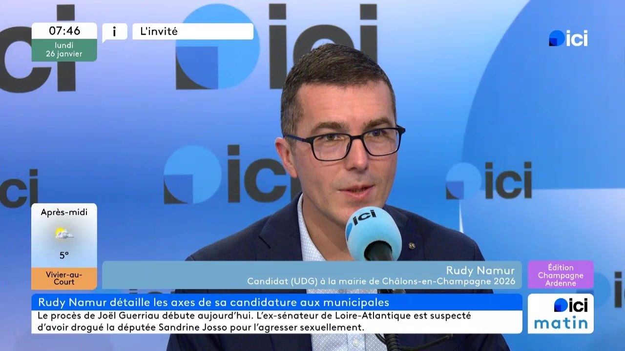 Municipales 2026 : Rudy Namur, tête de liste d'une union de la gauche à Châlons-en-Champagne