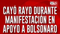Cayó un rayo durante manifestación en apoyo a Bolsonaro: hay decenas de heridos