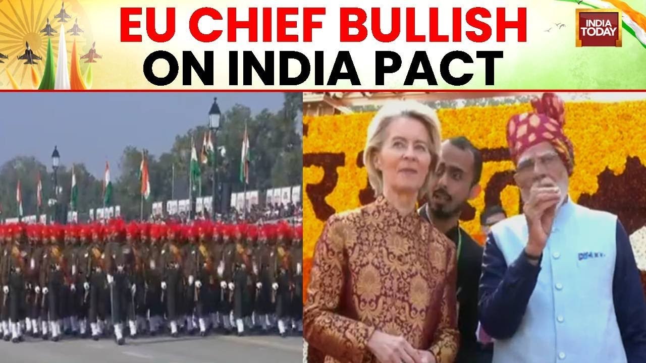 Ursula von der Leyen Lauds EU Flag Symbolism At Republic Day Parade Amid Trade Deal Talks
