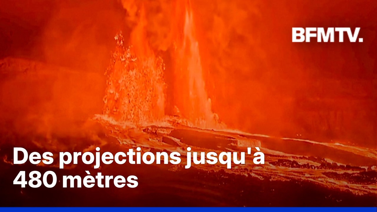 Hawaï: des jets de lave jaillissent du volcan en éruption "Kilauea"