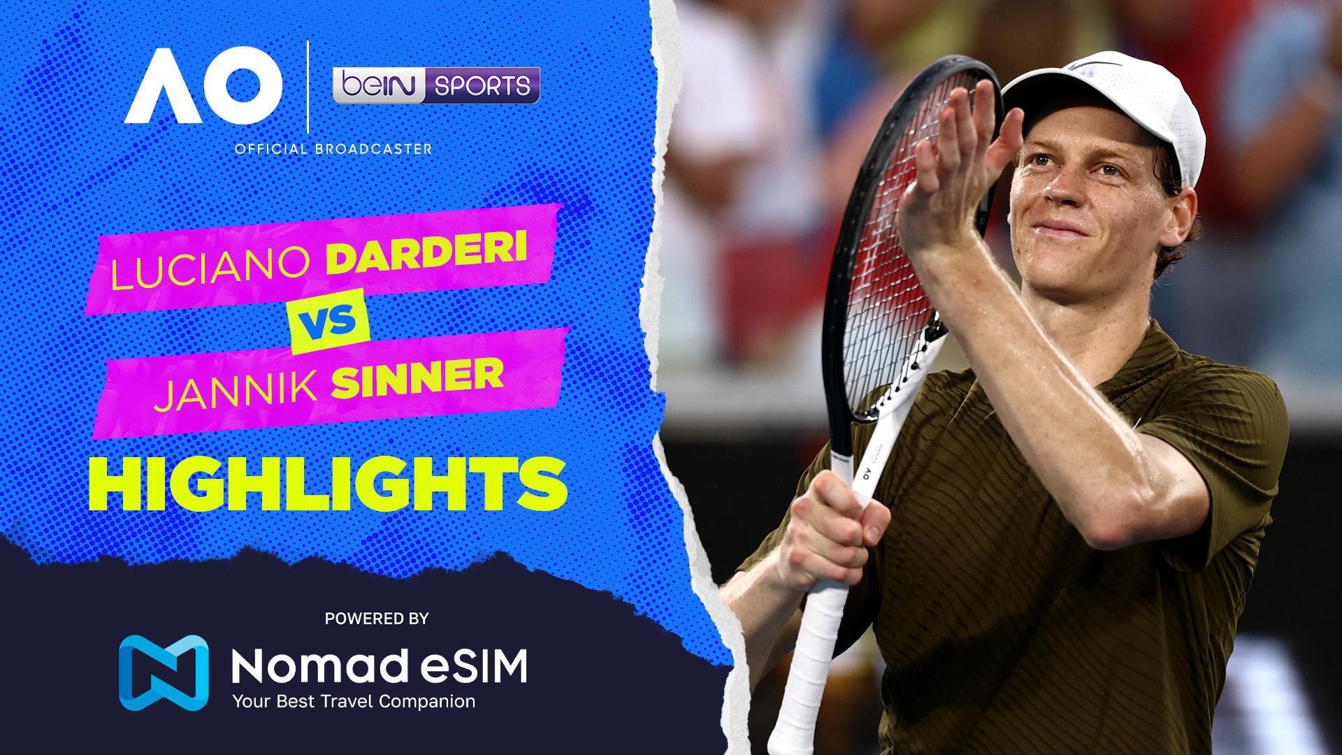 Luciano Darderi vs Jannik Sinner | Match Highlights | Australian Open 2026