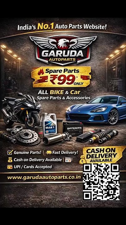 Quality spare parts for every ride.  Bike & car parts, delivered fast 🚀 🔗 www.garudaautoparts.co.in
