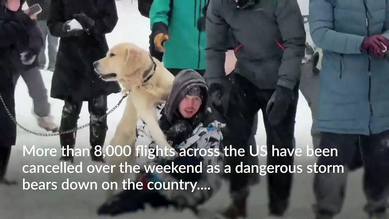 New Yorkers enjoy snowball fight amid major winter storm