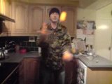 Idiot juggling oranges