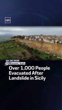 Over 1,000 People Evacuated After Landslide in Sicily