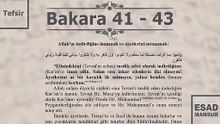 Esad Mansur - Bakara Suresi Tefsiri 41-43