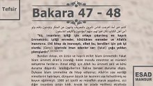 Esad Mansur - Bakara Suresi Tefsiri 47-48