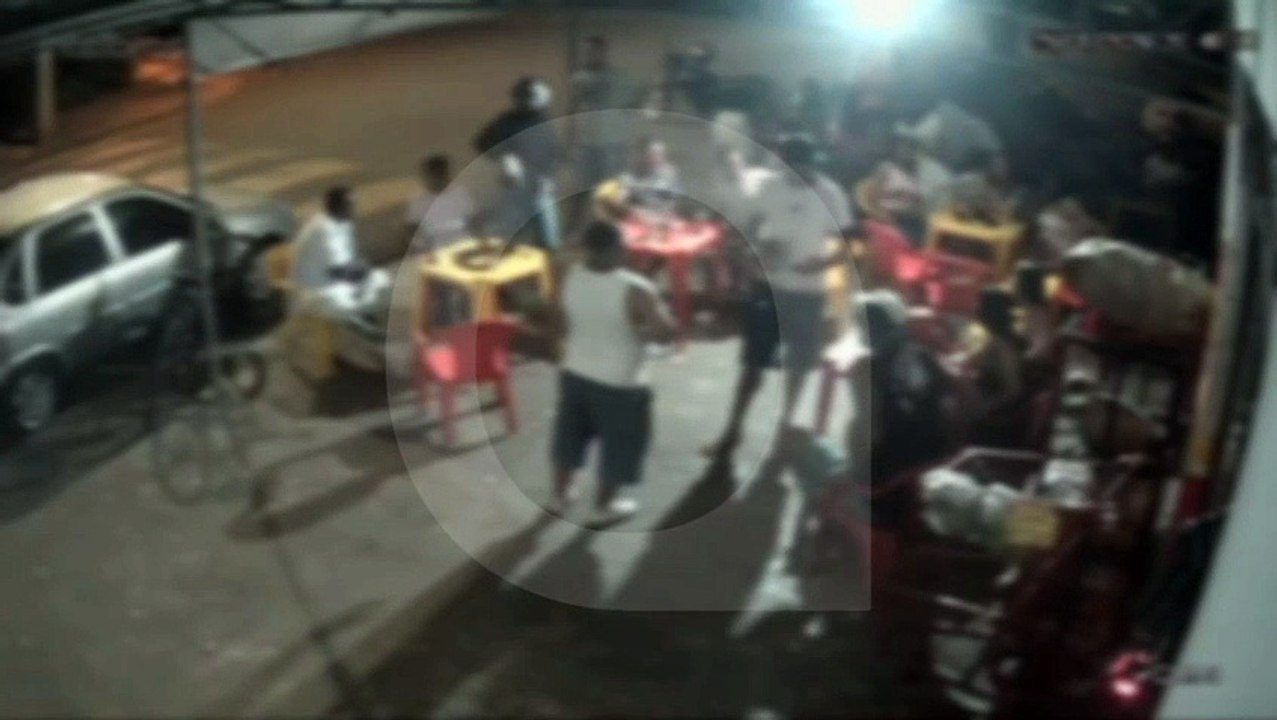 Execução a tiros em bar é registrada por câmeras de segurança; PCPR procura suspeitos
