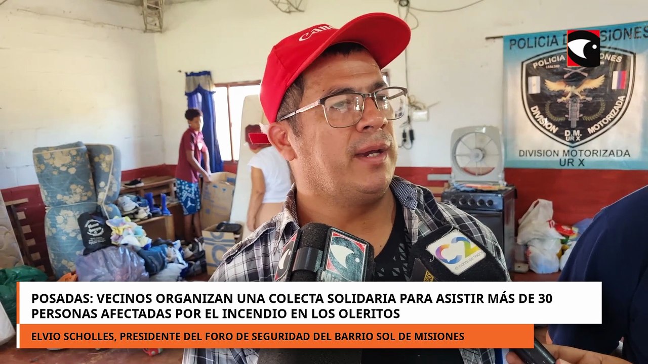 Organizan una colecta solidaria para asistir personas afectadas por el incendio en Los Oleritos
