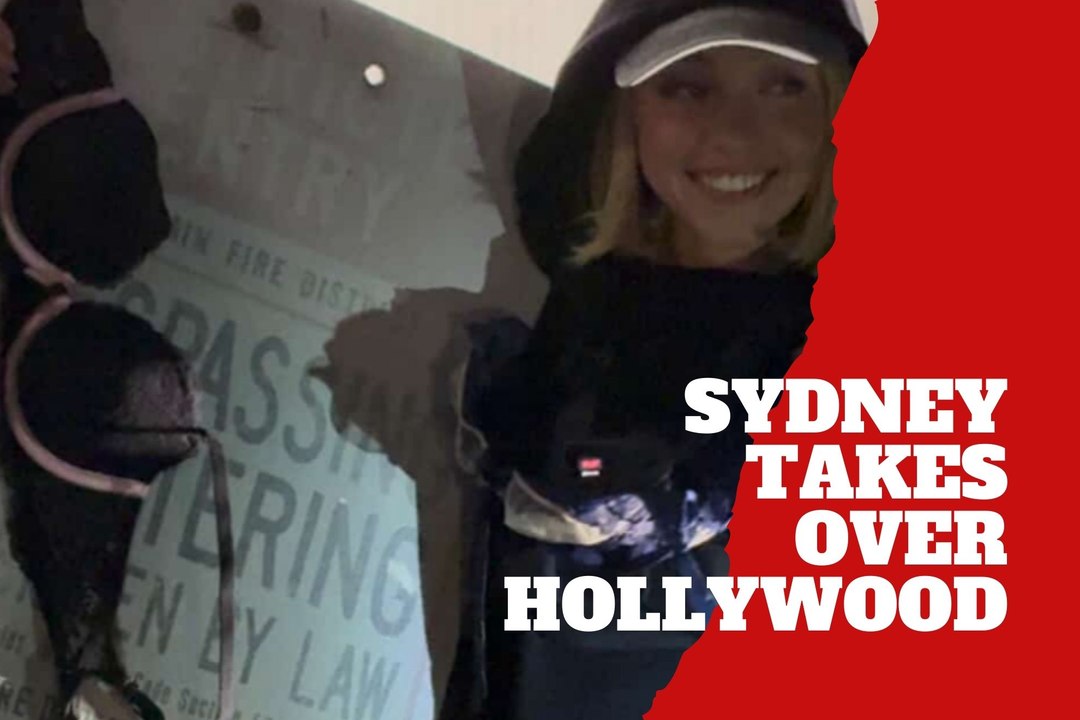 Sydney Sweeney climbed the Hollywood Sign and strung bras across it