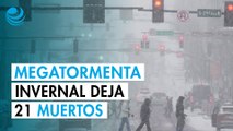 Megatormenta invernal causa al menos 21 muertes en EU y cortes de energía