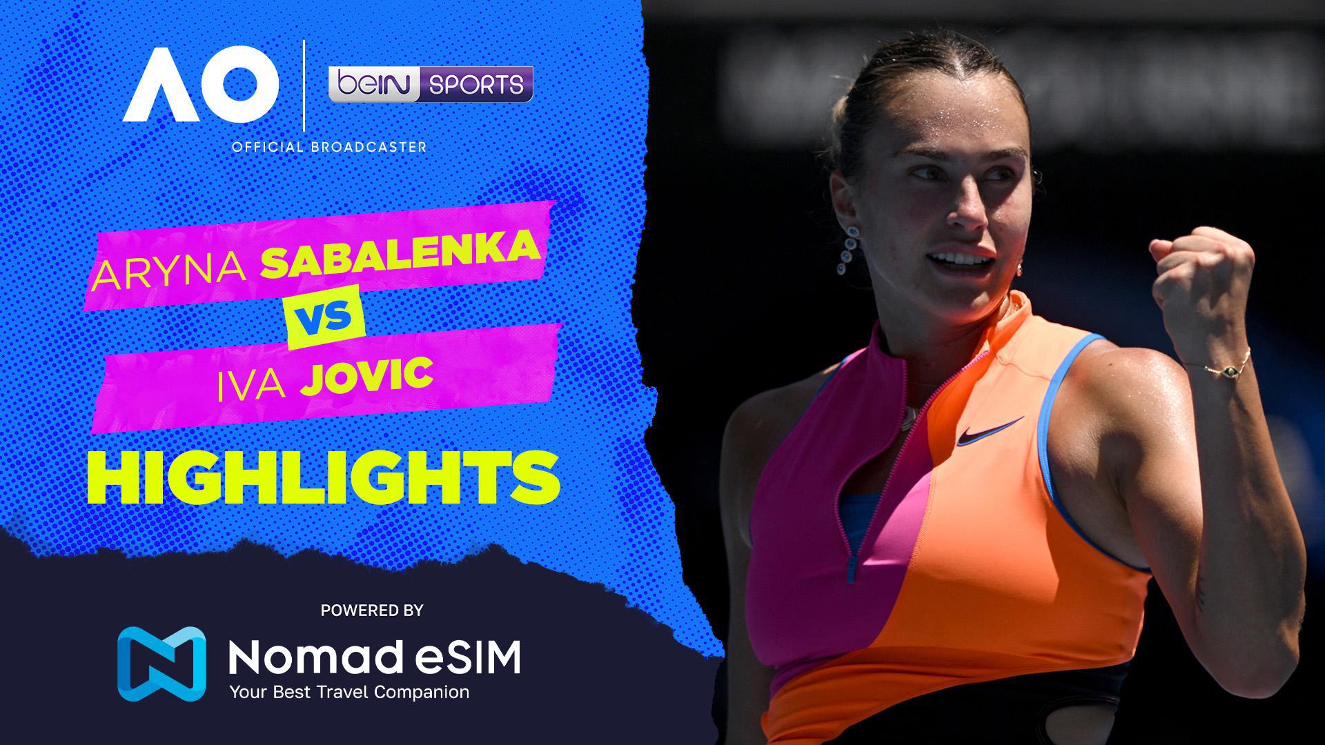 Aryna Sabalenka vs Iva Jovic | Match Highlights | Australian Open 2026