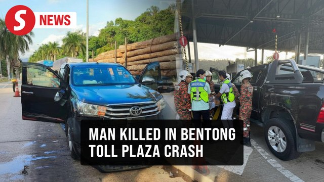Driver dies, wife hurt after 4WD crashes at Bentong Toll Plaza