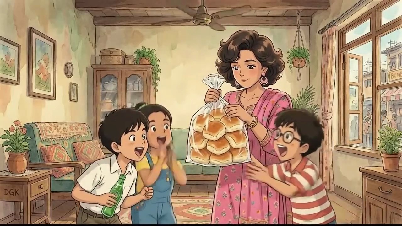 The Most Satisfying Pav Bhaji You'll Ever See (90s Retro Ghibli Style)