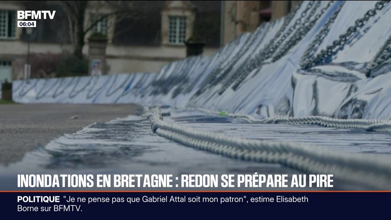 Inondations en Bretagne: la ville de Redon (Ille-et-Vilaine) se prépare au pire