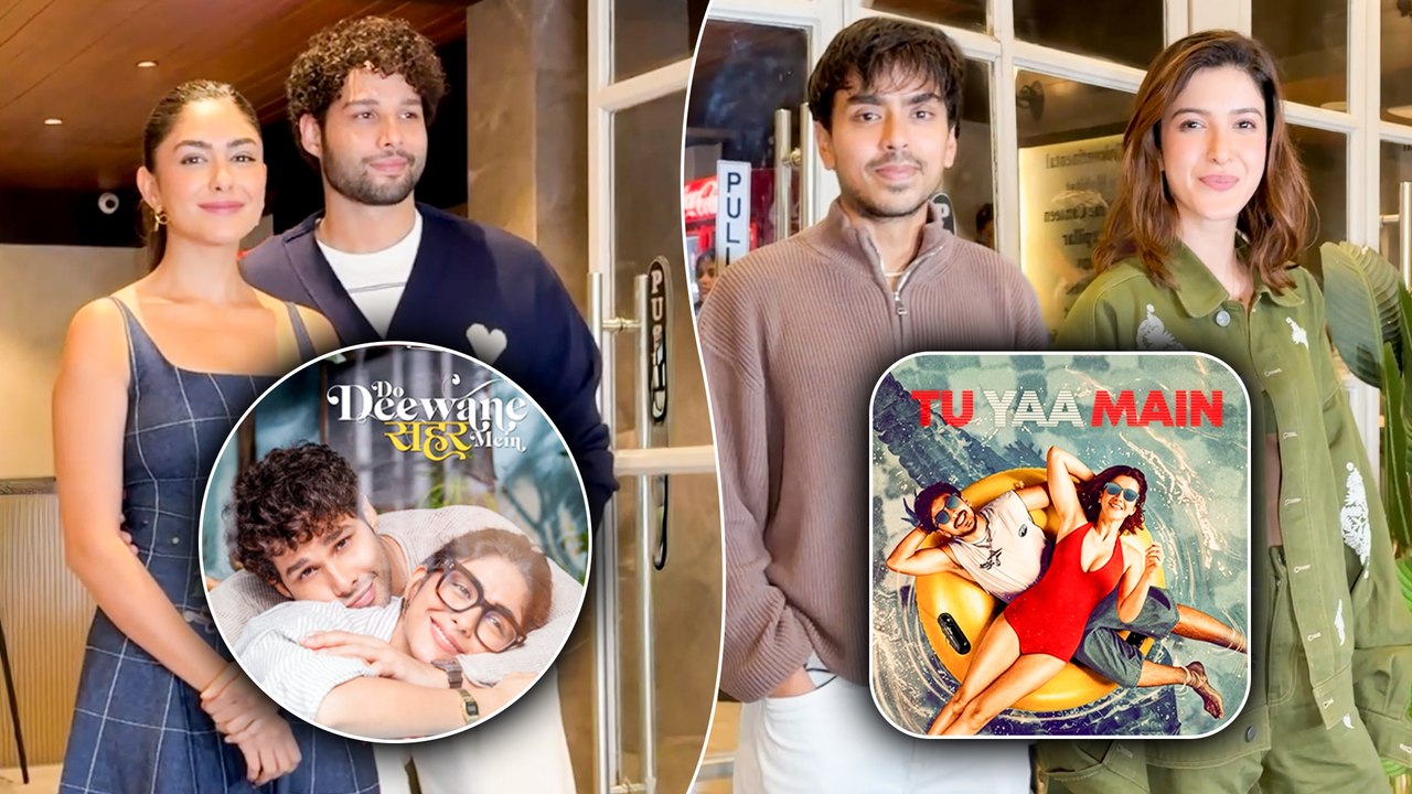 Mrunal-Siddhant Of Do Deewane Seher Mein And Shanaya-Adarsh Of Tu Yaa Main Spotted In Bandra