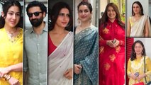 Sara Ali Khan, Aditya Roy Kapur, Sunidhi Chauhan, Fatima Sana Shaikh, Sanya Malhotra, Mahima Chaudhry & More - Saraswati Pooja